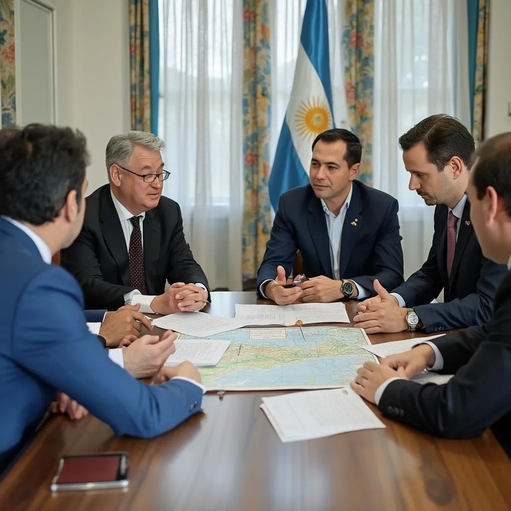 Negociaciones con autoridades locales